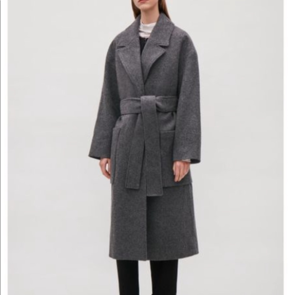 COS grey long wool coat